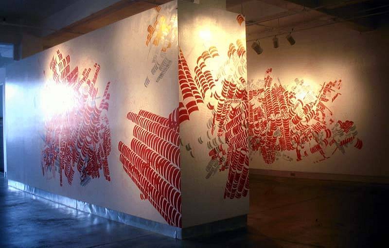 Caitlin Masley
Marina City Red No. 5, 2006
inks, paint pens and pencil on wall, variable dimensions
installation