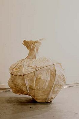 Rosemary Mayer
Amphora, 1984
wood, rag vellum, rabbit skin glue, 46 x 43 x 29 inches