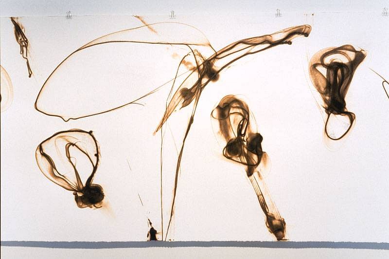 Etsuko Ichikawa
Fluid Moment (detail), 2007
glass, pyrograph on paper, 72 x 408 inches