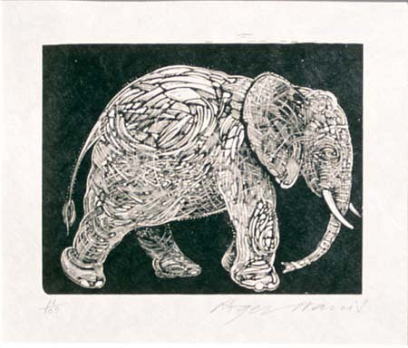 Roger Harris
Elephant, 1995
wood engraving, 3 x 4 inches