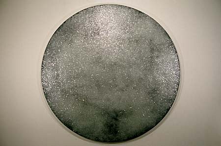 Jon D&#039;Orazio
Mirror, 1994
urethane and glass on canvas, 75 inches in diameter