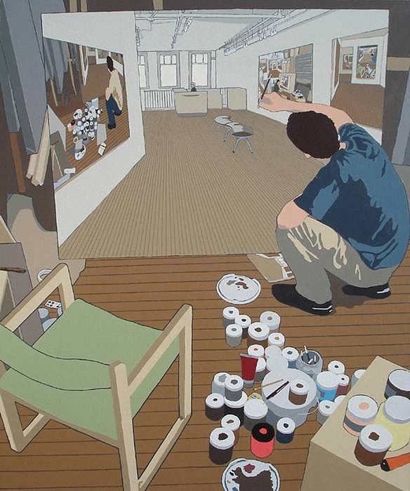 Philip Delisle
The Studio From Above, 2007
acrylic on canvas, 47 x 57 1/2 inches