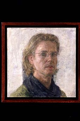 Sjoerd Doting
Self-Portrait, 2000
oil on canvas pasted on board, 12 x 12 inches