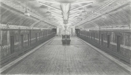 Sjoerd Doting
Grand Central Subway, 2003-2004
pencil on paper, 40 x 70 inches