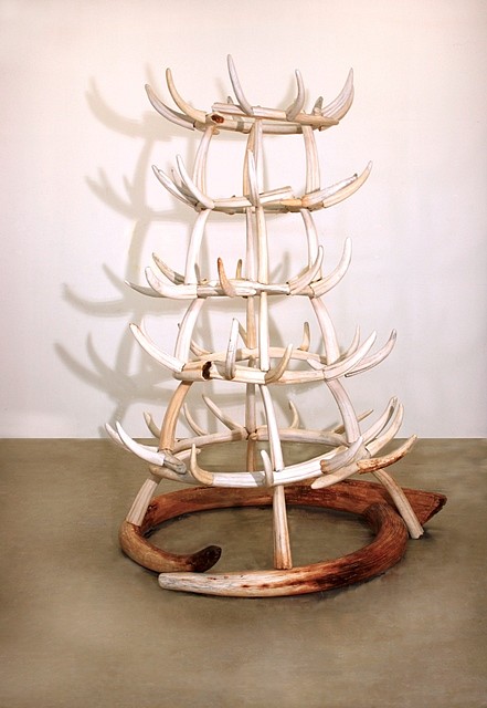 Joanna Malinowska
From the Canyons to the Stars, 2012
plaster over foam armature, artificial deer sinew, shellac, 8 x 6 x 6'