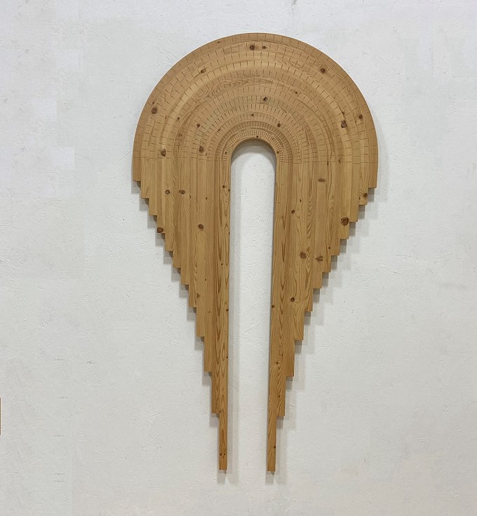 Steven Woodward
Untitled, 2018
bending birch plywood, birch bark, dictionary, paint, maple veneer, 7 x 10 x 4 1/2 in.