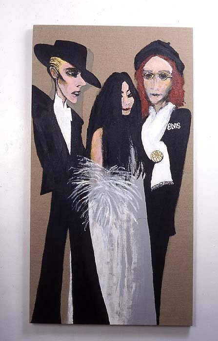 Stephen Tashjian
Bowie, Yoko, John, 2005
acyrilic on liner, 28 x 52 inches