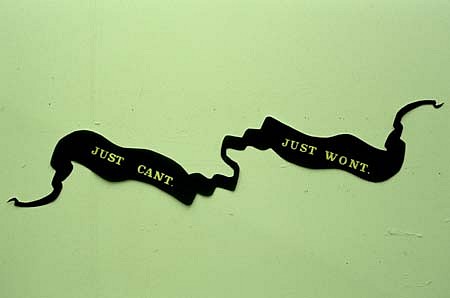 Nathan See
Just Can't Just Won't, 2001
paper stencil, dimensions variable