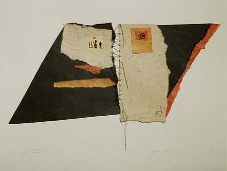 Gwen Stone
Futami (Second Look), 1986
handmade and Japanese papers, thread, ink, 22 x 30 inches