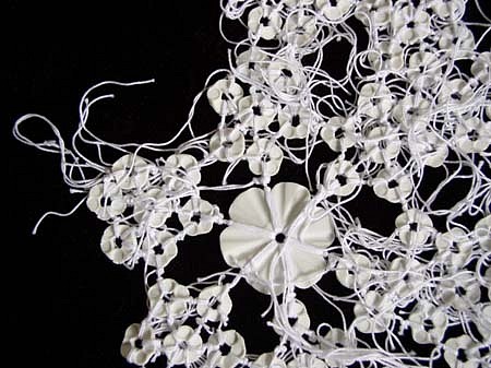 Lee Renninger
Bridal Suite Lace (detail), 2005
porcelain, fiber, 30 x 48 x 1/2 inches
