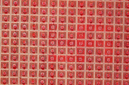 Ashim Purkayastha
Political Animal, 2003
mixed media on original revenue stamps, 2 x 2.3 cm each (set of 350)