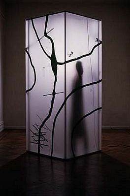 Susanne Muel
Girl, 1989
installation with electric light and audio, 35 x 35 x 76 inches