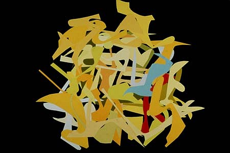 Toby Mussman
Yellow Rush, 2000
collage, 16 x 18 inches