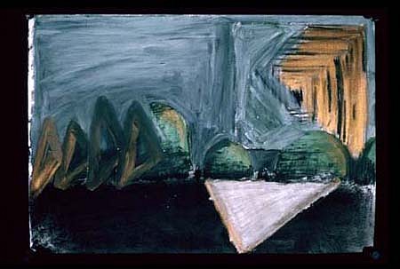 Robin Nemlich McClintock
To Send Light into the Darkness of Men's Hearts, 1987
oil stick, graphite, 9 x 14 inches