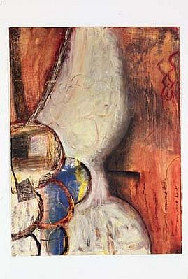 Judith Nilson
Traveling up the Birth Canal, 2004
oil paint, oil pastel, pencil, colored pencil on gessoed paper, 30 x 22 1/4 inches
