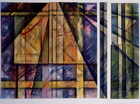 Loreen Matsushima
Fragmented Prisms, 1991
mixed media on board, 24 x 33 inches