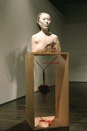 Yoshiko Kanai
Mother, 1994
knife, cloth, clay, box, hair, etc., 140 x 60 x 40 cm