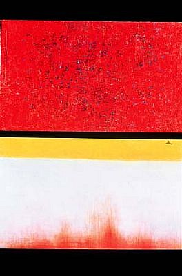 Keiko Hara
Verse - Imbuing in Red, 2003
oil on linen and wood panel, 47 x 78 inches, dyptych