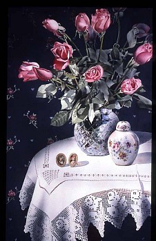 Jacqueline Gnott -&nbsp;Still Life with Pink Roses