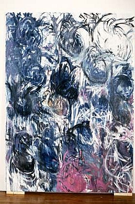 Faye Fayerman
Battement de Coeur, 1991
pigment, oil on canvas, 96 x 72 inches