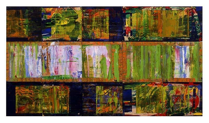 Jamie Dalglish
The Fuse Thru Which The Green Fuse Drives The Flower, 2005-2006
acrylic on birch panels, 49 3/4 x 89 1/2 inches