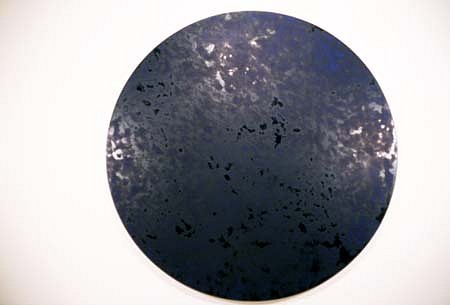 Jon D&#039;Orazio
Blue Mirror, 1993
oil and oil stick on canvas, 75 inches in diameter