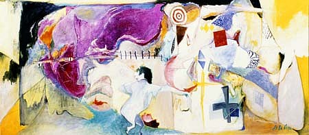 Alfredo De La Rosa
Coming into the Country, 1995
oil, alkyd on canvas, 46 x 19 inches