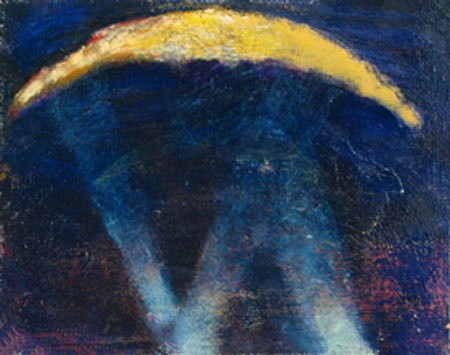 Katherine Bradford
Searchlights, 2004
oil on canvas, 14 x 11 inches