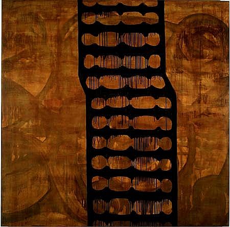 Isabel Bigelow
Fence, 1997
pigment with resin and wax mediums on wood, 60 x 60 inches