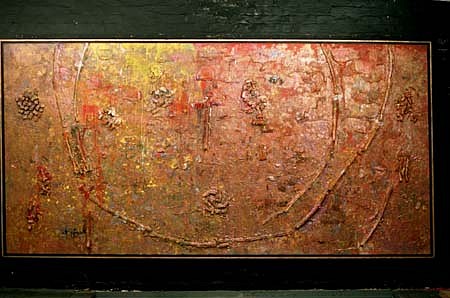 Frank Bowling
Rolface, 1985
acrylic on canvas, 70 x 141 inches