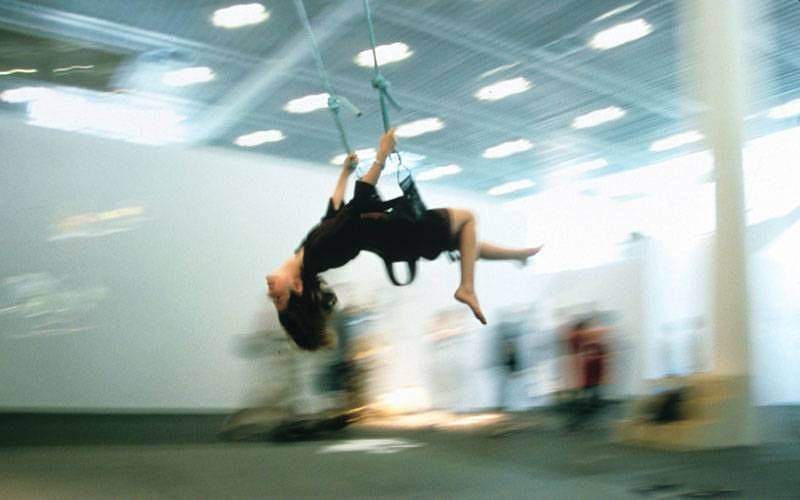 Jan Baracz
Life is Short, 2001
swing seat, manila rope, 42 inches
Installation at ART UNLIMITED, Basel, Switzerland