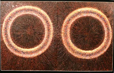 Ken Beck
Ocular (Two Rings), 1990
oil on board, 24 x 39 inches
