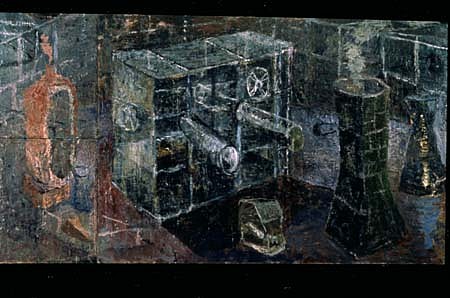 Thomas Berding
Physical Plant, 1990
oil on canvas, 59 1/2 x 108 inches