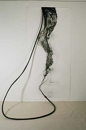 Barbara Bernstein
Avoiding the Collapse of Enclosed Spaces, 2001
mixed media on paper, rubber, 89 x 42 x 43 inches