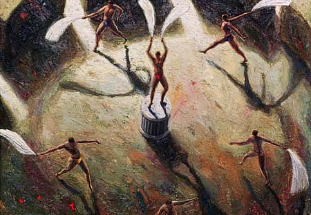 Bruce Ackerson
Fan Dancers, 1997
oil, 24 x 24 inches