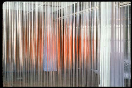 Simon Aldridge
Hot Fun in the Summertime, 2001
plastic rod, fishingline, celing panel, paint, 96 x 96 x 96 inches