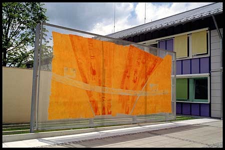 Wolfgang Aichner
Autobahnbild, 1997
acrylic, steel-mesh, 330 x 690 cm