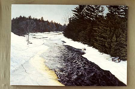 Janice Anthony
Spring-River, The Airline, 2003
acrylic on linen, 28 x 40 inches