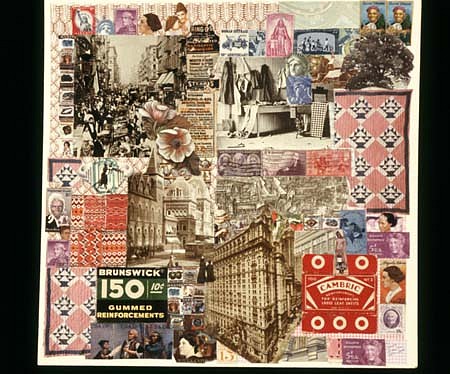 Sanda Aronson
American Herstory, Mystory, Ourstory, 1988
collage, 12 x 12 inches