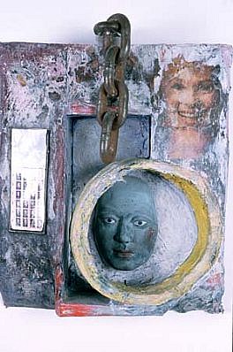 Patricia Atlas
Untitled, 1997
cement, metal, acrylic paint, photograph, acrylic sheet, 13 x 10 x 3 inches