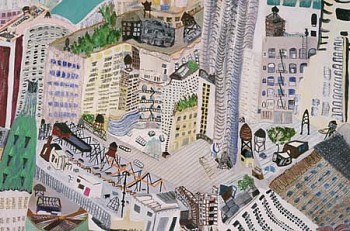 Olive Ayhens - Manhattan Rooftops