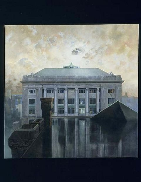 William Kennon
Courthouse (Clearing After Rain), 2008
oil on linen, 50 x 50 in.
