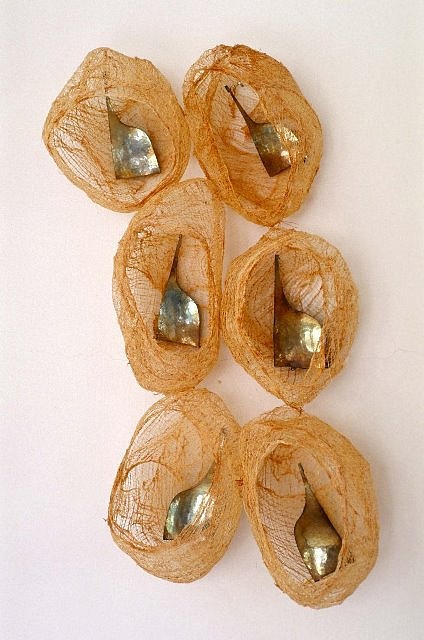 Milan Klic
Nests, 2004
stainless steel, cotton, 26 x 12 x 6 in.