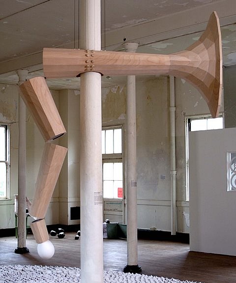 Michael Meyers
Muted Post Horn, 2007
plywood, plexiglass, plaster, 72 x 72 x 18 in.