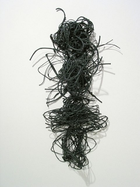 Creighton Michael
Rhapsody Wall Vertical 108, 2008
graphite and paper coated rope, 58 x 26 x 12 in.
4 drawing episodes