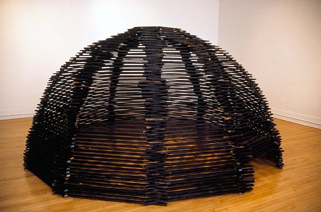 Craig Pleasants
Dodecahedron, 1999
charred wood, 80 x 160 x 160 in.