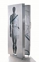Esther Pizarro Juanas, Caja-Mapa II
2004, acero inox, metacrilito, cera, cremalleras, stainless steel, plastic, wax, zippers