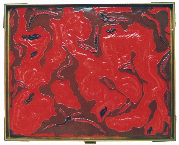 Marco Trovamala
Ecos de Fuego, 1999
piromodelaje sobre tela, 80 x 100 cm