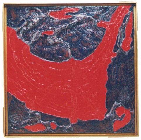Marco Trovamala
Mar Sigiloso, 1999
piromodelaje sobre tela, 100 x 100 cm