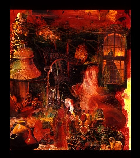 Raffic Ahamed
Fireball, 2004
collage, 18 x 20 in.